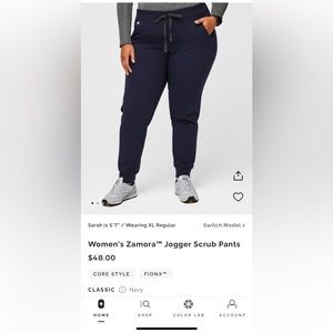 FIGS Women’s Navy Zamora Petite Jogger Scrub Pants XL